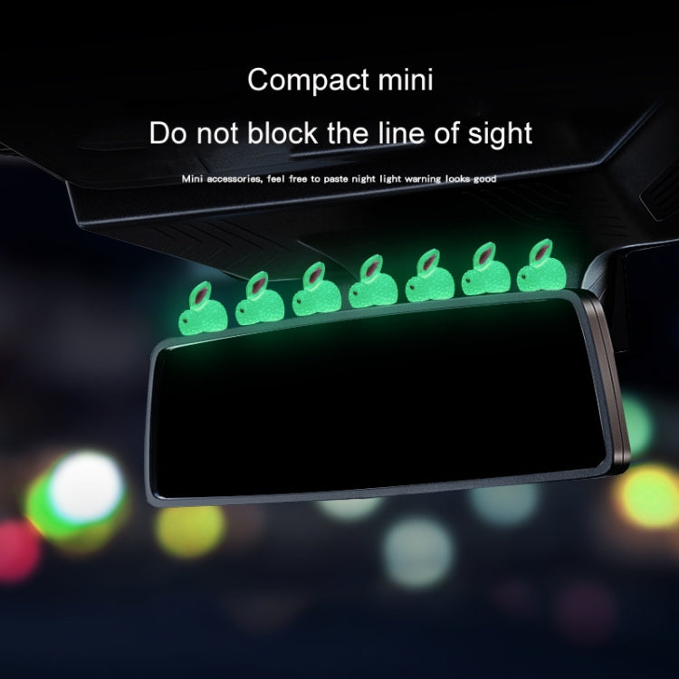 20pcs Car Luminous Rabbit Ornament Car Interior Decoration Supplies