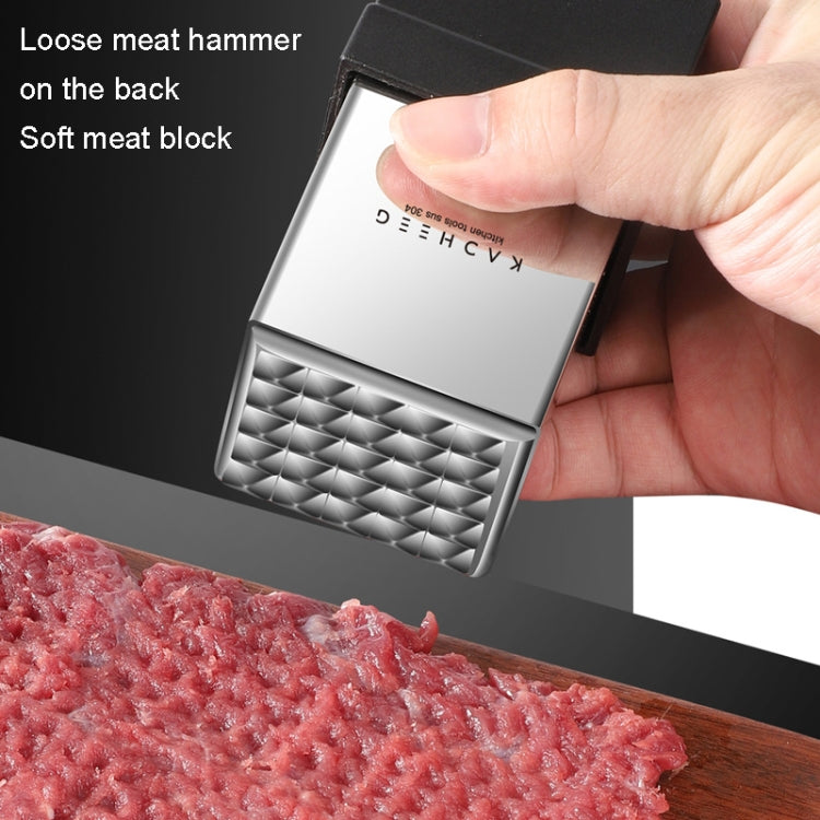 Kacheeg Stainless Steel Steak Tenderizer Double-sided Meat Looper, Style: