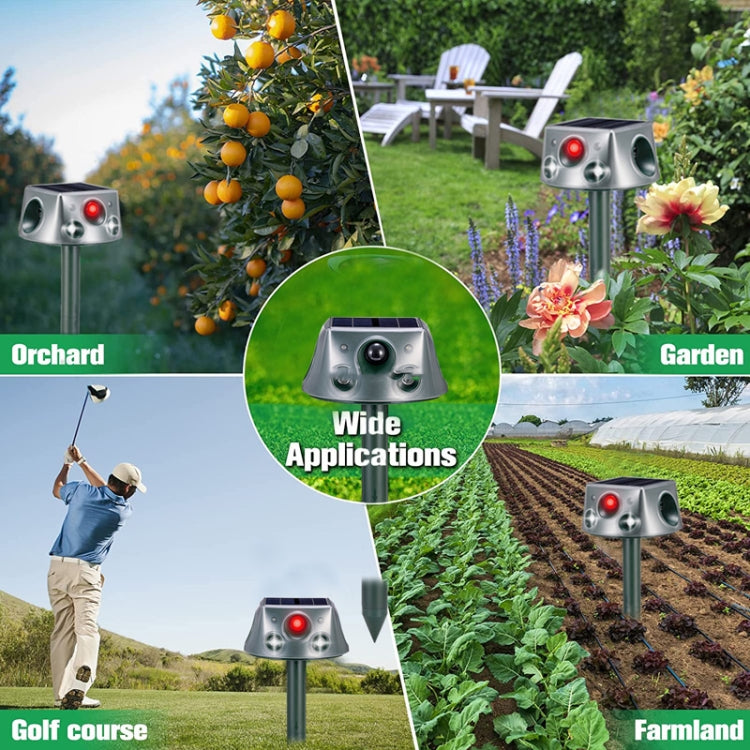 SK031 Four-Sided Solar Animal Repeller Bird Repeller Ultrasonic Rat Repeller