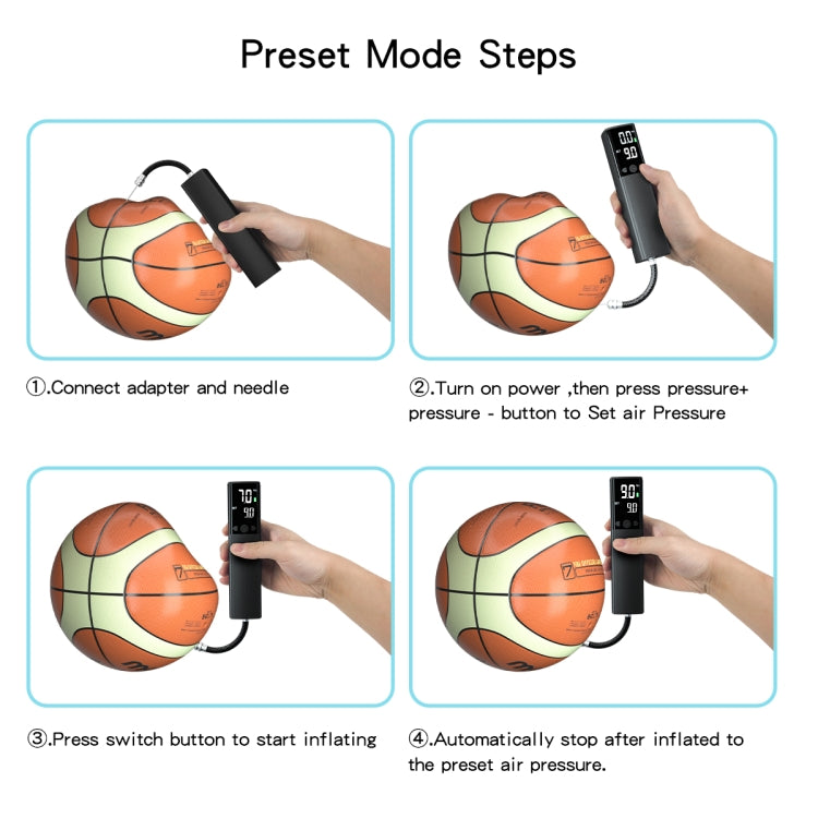 AP-04 Wireless Electric Air Pump With LCD Display For Football Basketball