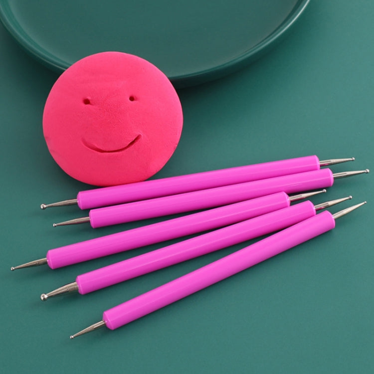 5pcs/set Pottery Tool Indentation Pen Manicure Point Drill Pen