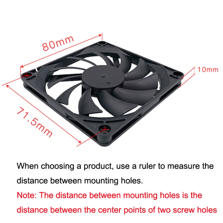 FANNER Ice Soul F8010 Ultra Thin Chassis Fan 4pin PWM Intelligent Speed Adjustment Quiet Cooling Heat Dissipation