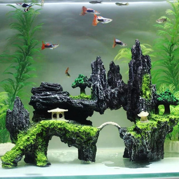 Stone Fish Tank Landscape Simulation Resin Aquarium Decorative Ornament, Style: