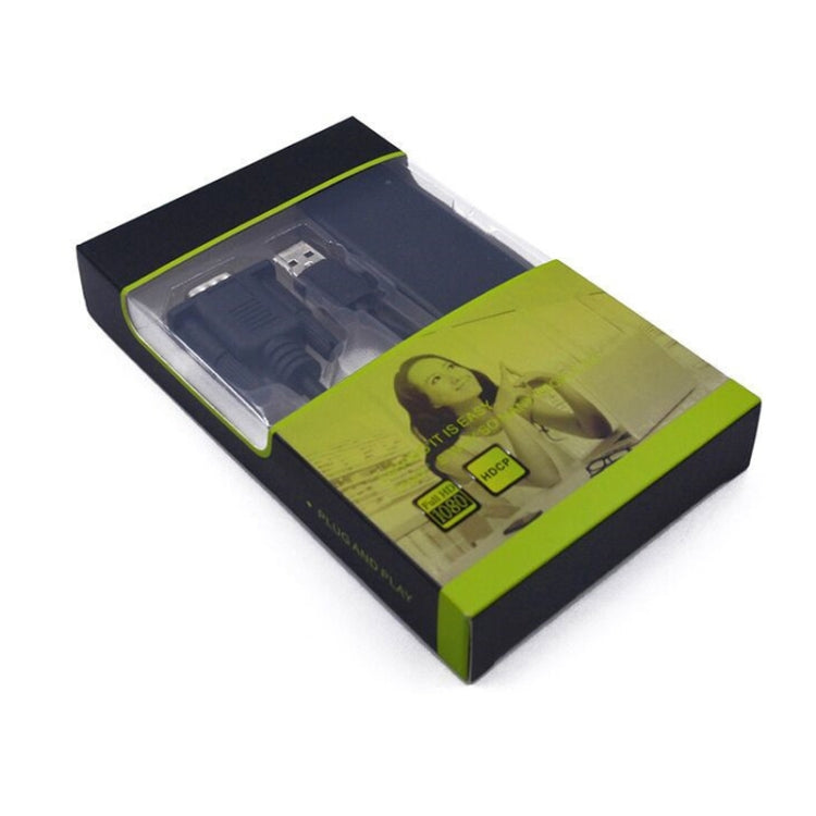 HD55Y VGA To HDMI Adapter Cable VGA+USB To HD 1080P Converter With Power Supply