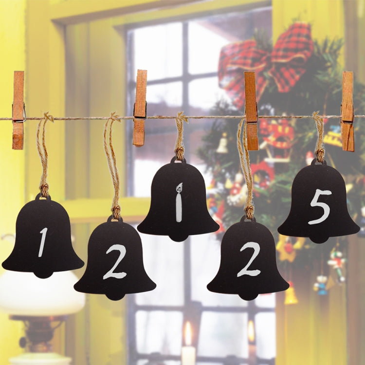 10pcs/Set Mini Hanging Wooden Message Board Home Holiday Decor Lanyard Chalkboard