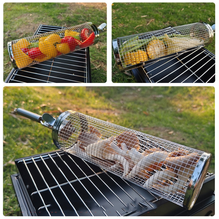 Upgrade With Handle BBQ Cage Stainless Steel Barbecue Basket