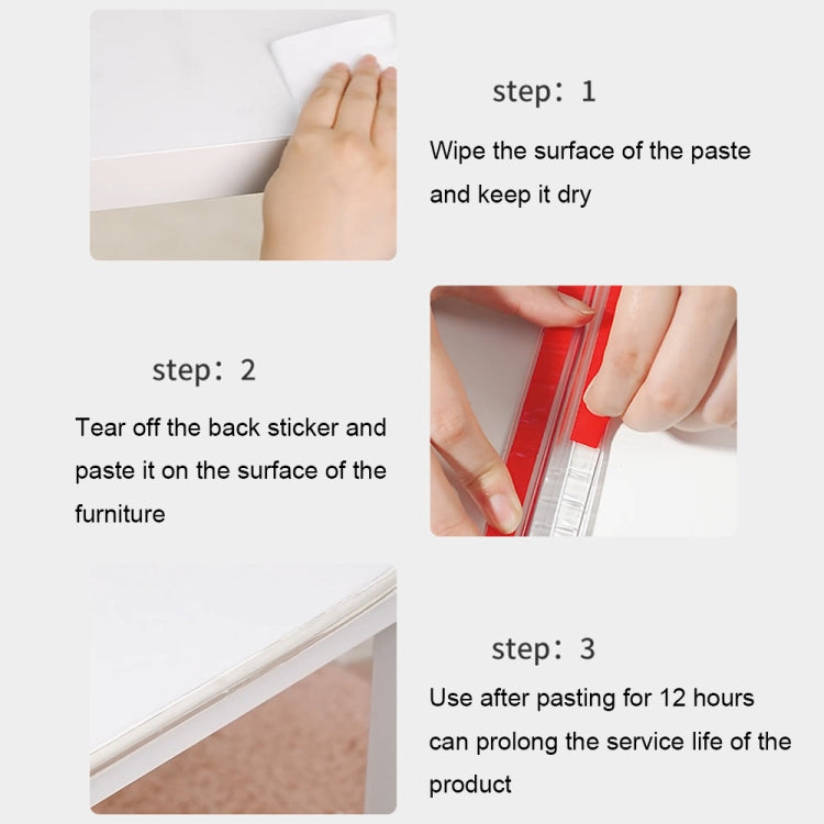 PVC Household Transparent Anti-collision Strip Furniture Soft Edge Protector