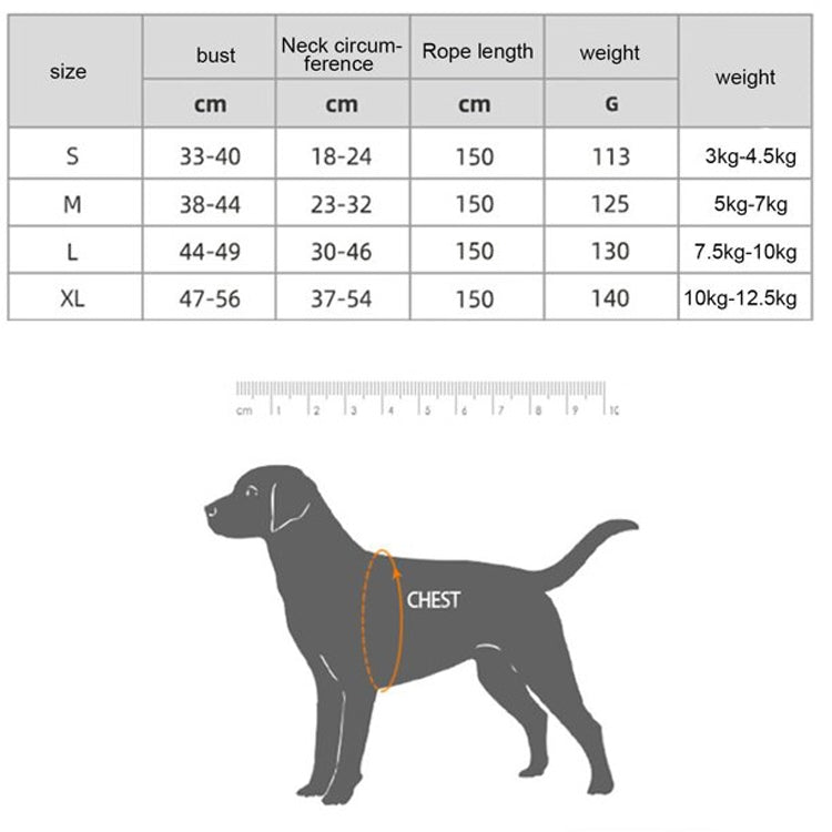 Pet Vest Harness + Traction Rope Set Reflective Breathable Dog Cat Harness