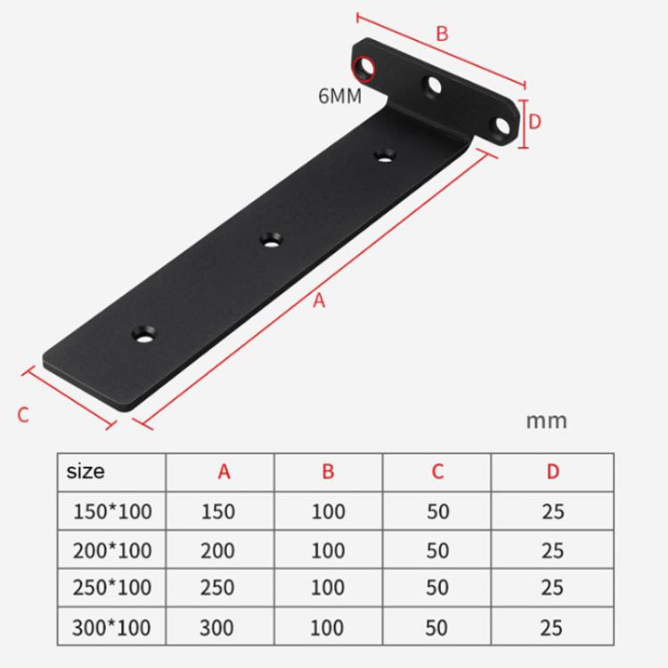 5mm Thick Triangular Bracket Bookshelf Partition Plate