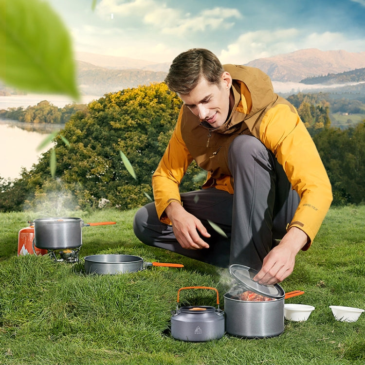 Hewolf HW-K1779 4-5 People Outdoor Aluminum Stove Portable Storage Camping Set