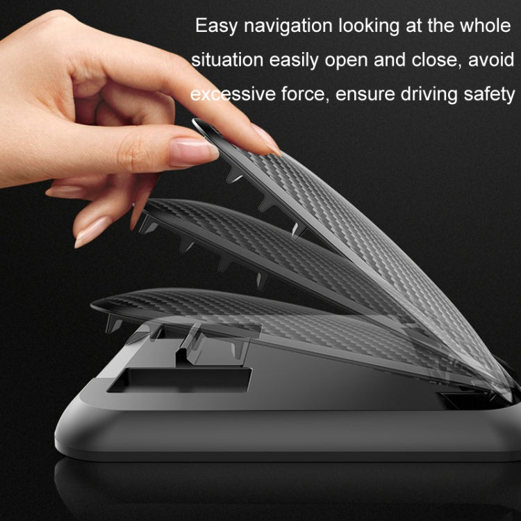 Car Mobile Phone Holder Carbon Fiber Pattern Silicone Dashboard Holder