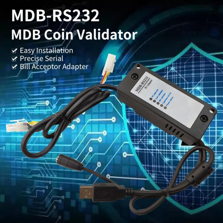 MDB-RS232 2020 USB Version MDB Coin Validator Data To PC RS232 For Vending Machine
