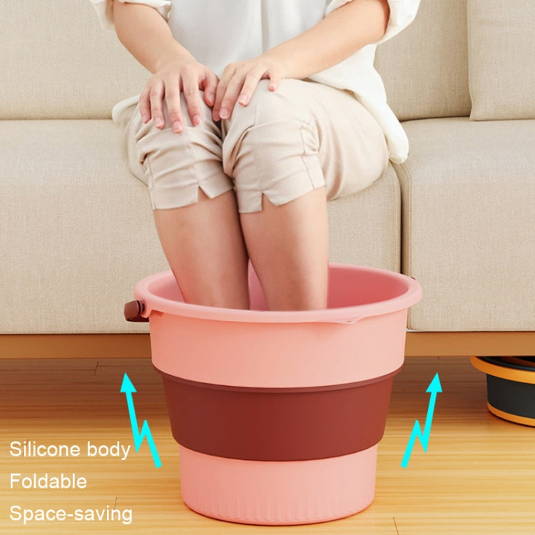 Large 17L Folding Thickened Portable Plastic Bucket Outdoor Fishing Barrel Car Travel Wash Barrel