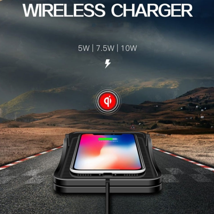 15W Car Wireless Charging Silicone Base For Apple Android Phones