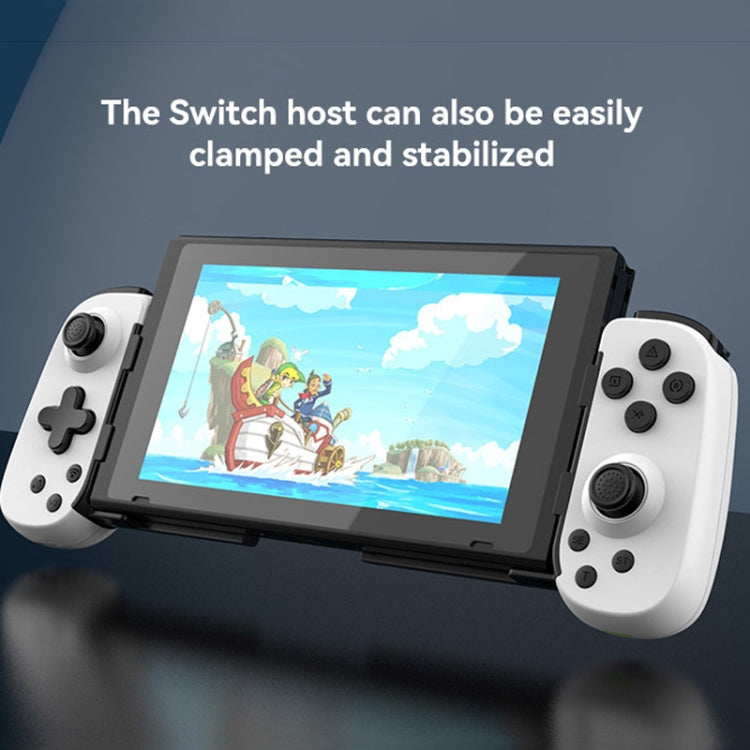 D6 Bluetooth Retractable Gamepad Dual Hall Six-Axis Somatosensory For Android/IPhone /Switch, D6 Black, D6 White Black