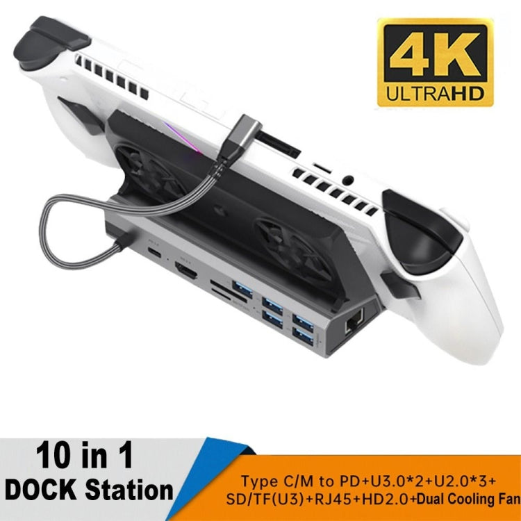 For ASUS ROG Ally 100W PD Charging Game Console Stand Multifunctional USB 3.0 Docking Station