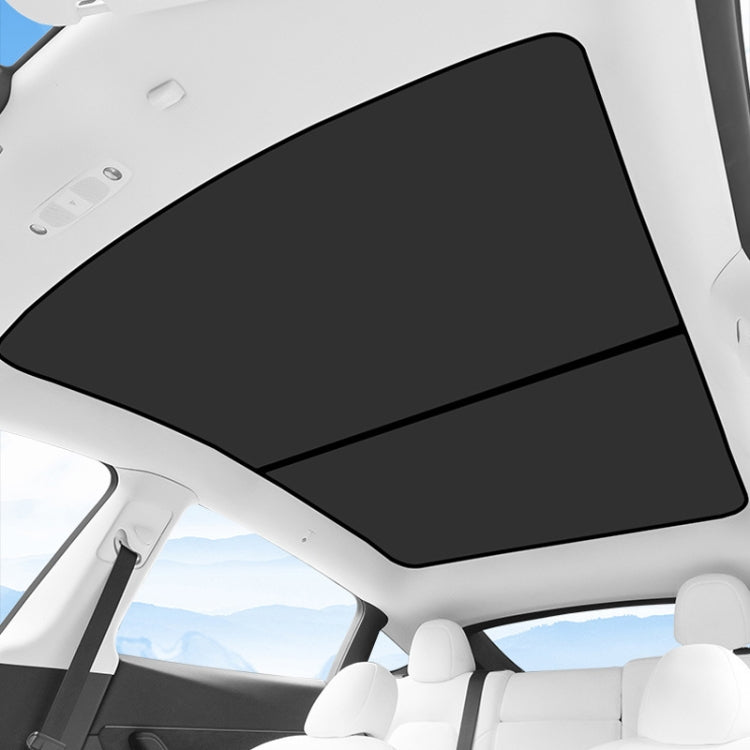 For Tesla Model Y Ice Crystal Sunshade Car Roof Front And Rear Sunroof Shade