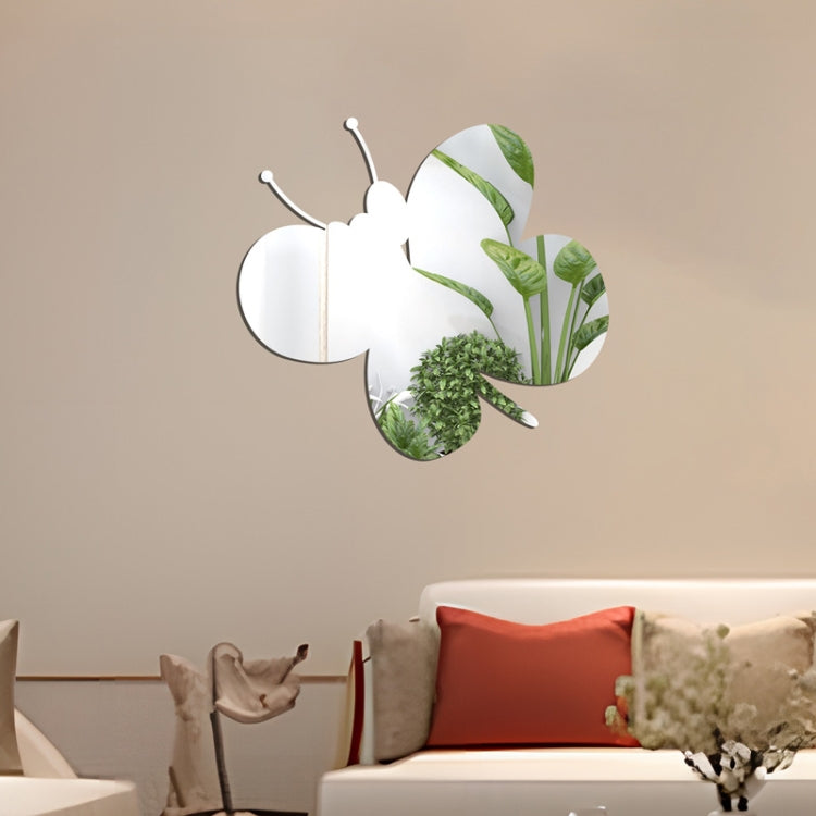 Acrylic Butterfly Stereo Wall Stickers Bedroom Living Room Background Wall Decoration Soft Mirror
