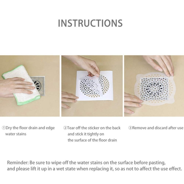 FASOLA 15pcs /Bag Sink Disposable Filter Sewer Mouth Non-woven Floor Drain Sticker