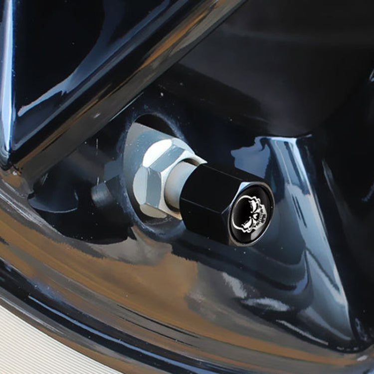 4pcs /Set Skeleton Metal Tire Valve Caps Automobile Modification Universal Valve Core Cover