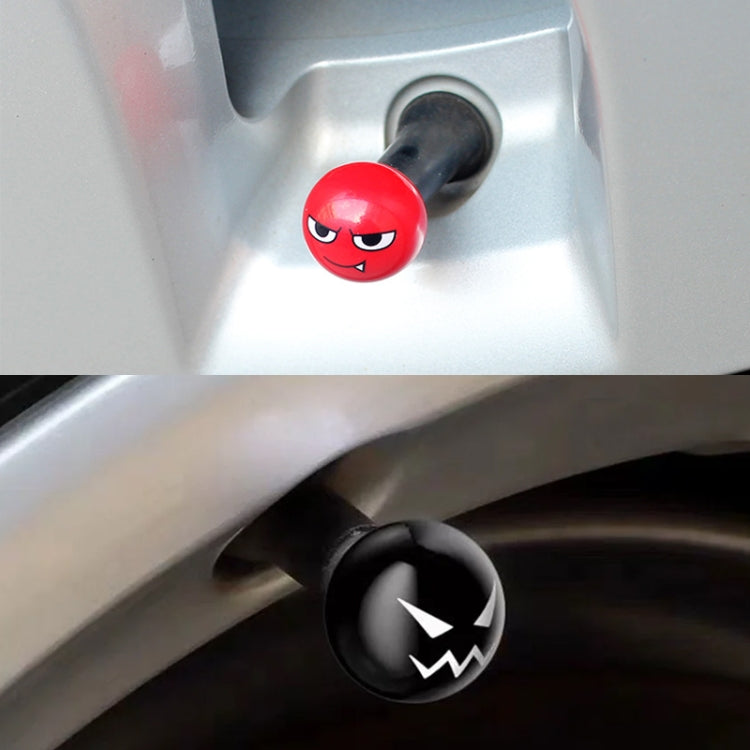 4pcs /Set Devil Ball Tire Valve Caps Automotive Universal Modification Valve Covers