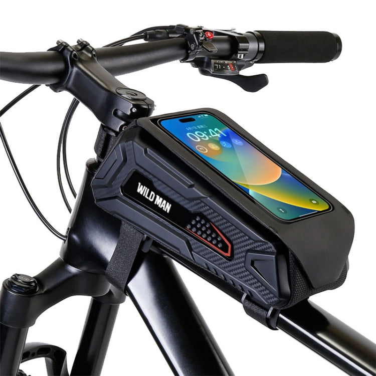 WILD MAN M90 EVA Hard Shell Mountain Bike Mobile Phone Touch Screen Waterproof Front Beam Bag