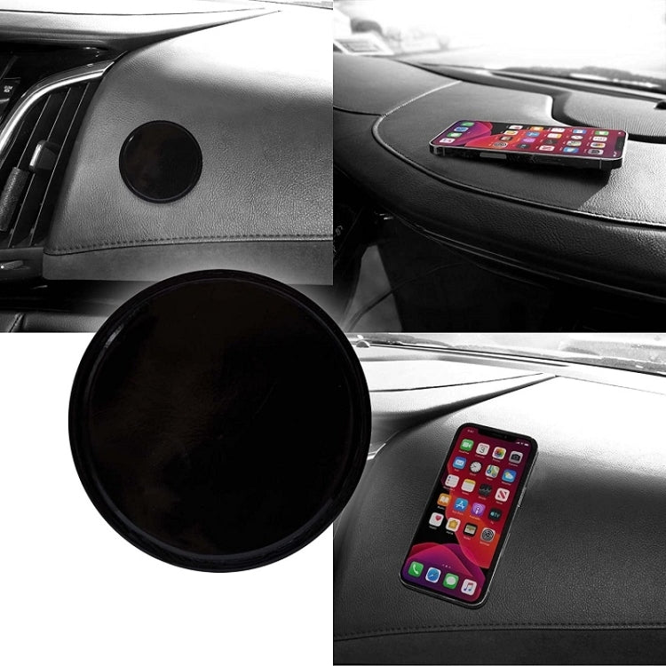 10pcs Vehicle Round Strong Sticky Non-slip PU Mat