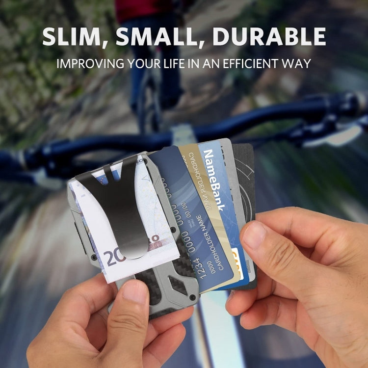 Aluminum Alloy RFID Card Holder Carbon Fiber Credit Card Wallet