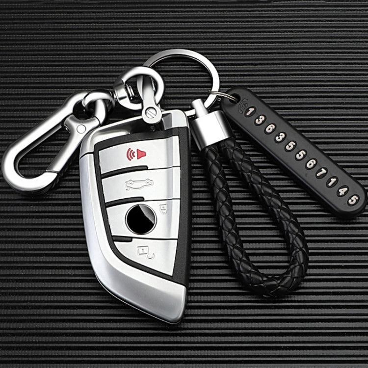 Car Key Anti Lost Woven Lanyard Pendant Keychain Cell Phone Number Plate