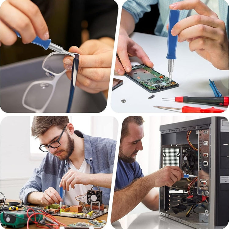 HOSHE 16 In 1 Mini Screwdriver Set Multiple Screwdriver Bits Watch Eyeglasses Repair Tool