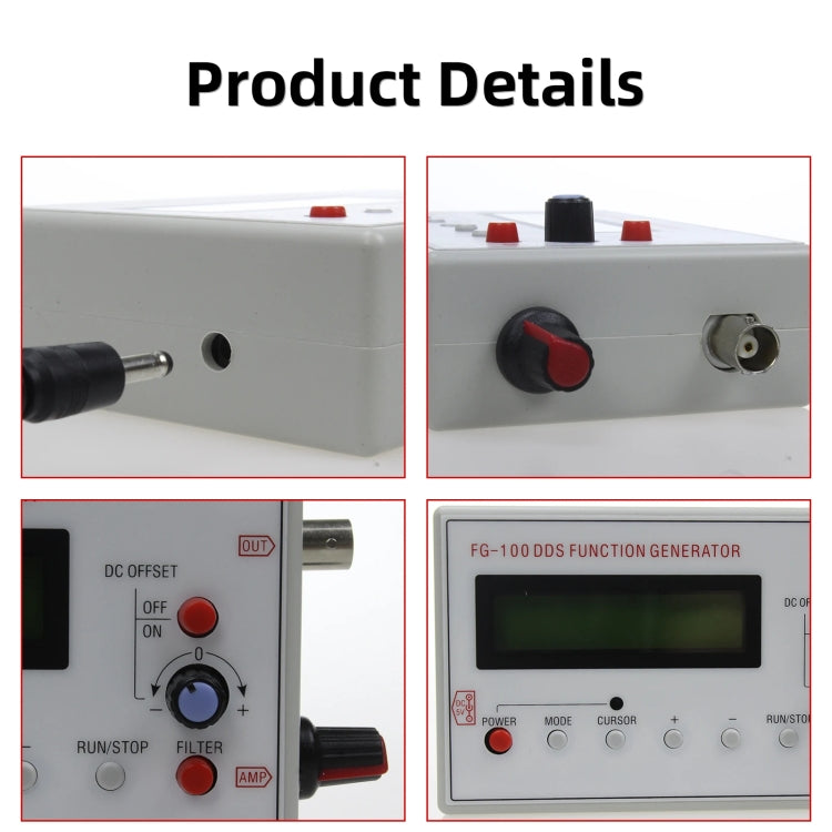 FG-100 1Hz-500kHz DDS Function Signal Generator Frequency Counter