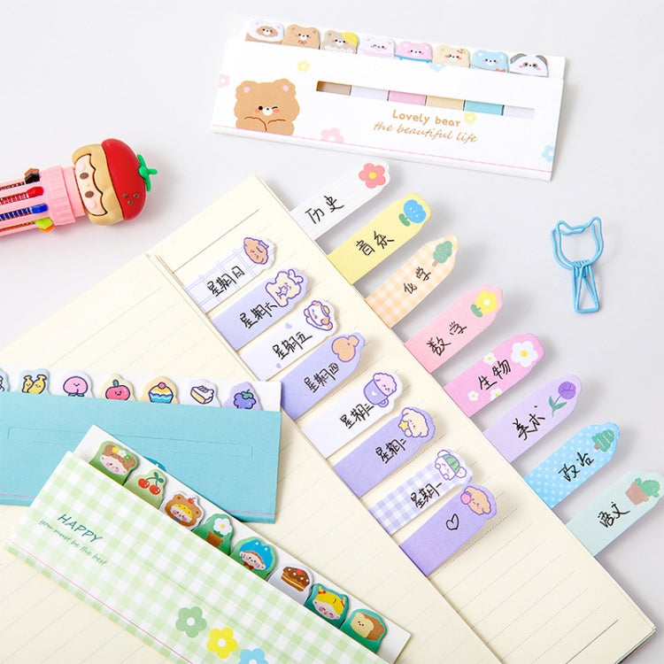 120sheets /Set Kawaii Sticky Tab Note Page Marker Writable and Repositionable File Flags