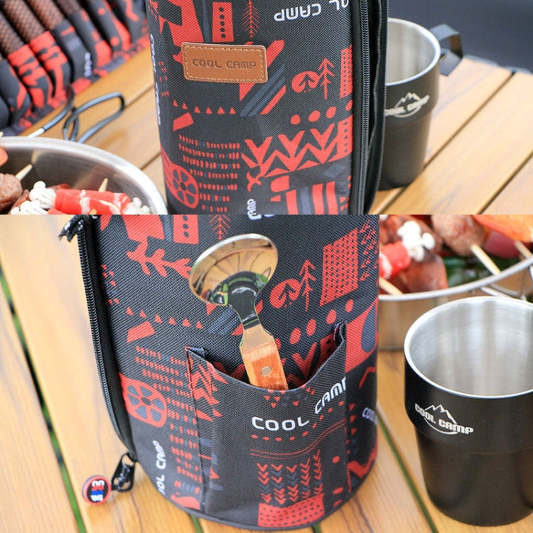 COOL CAMP CF-519 Outdoor Camping 304 Stainless Steel Coffee Cup Thermal Insulation Anti-Scald Double Vacuum Mugs