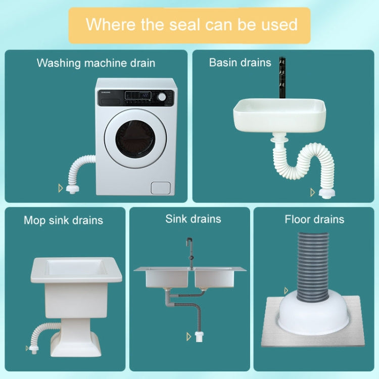 Bathroom Sewer Pipe Odor Proof Seal Plug Kitchen Drain Blocking Plug