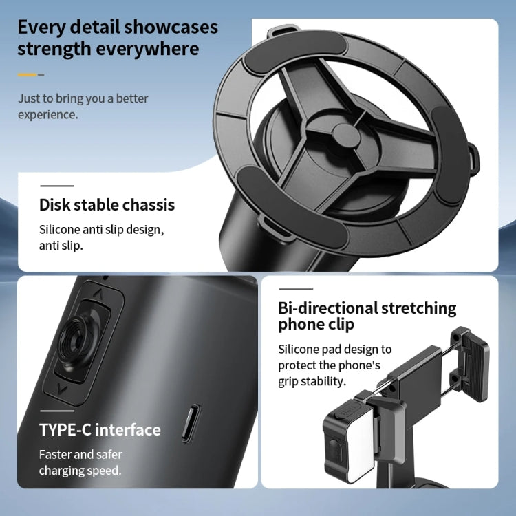 Pixel A200 Auto Tracking Gimbal Stabilizer 360 Degree Rotation Selfie Stick With Fill Light