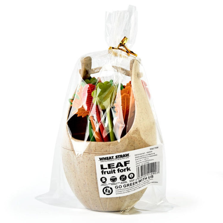 Mini Wheat Fiber Material Tableware Set Snack Dessert Forks