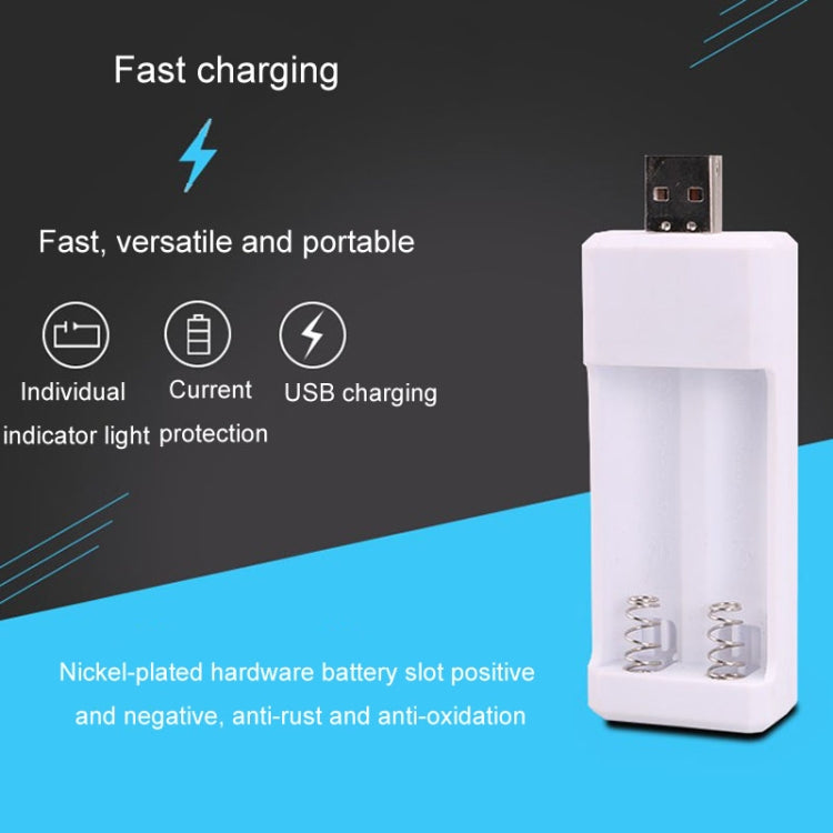 Directly Inserted 2 Slots USB AA / AAA Rechargeable Battery Charger