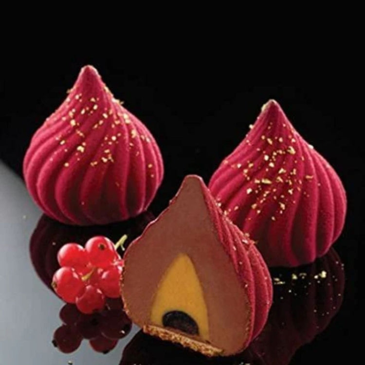 Swirl Mousse Cake Mold Chocolate Baking French Dessert Onion Shape Silicone Mold