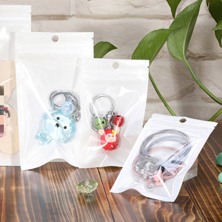 100pcs Pearlescent Film Packaging Ziplock Bag Translucent Plastic Self-Sealing Bags