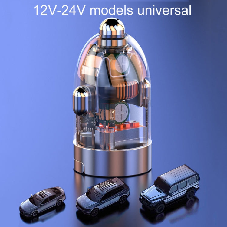 Vehicle Mini Invisible Dual-Port Charger Car Cigarette Lighter