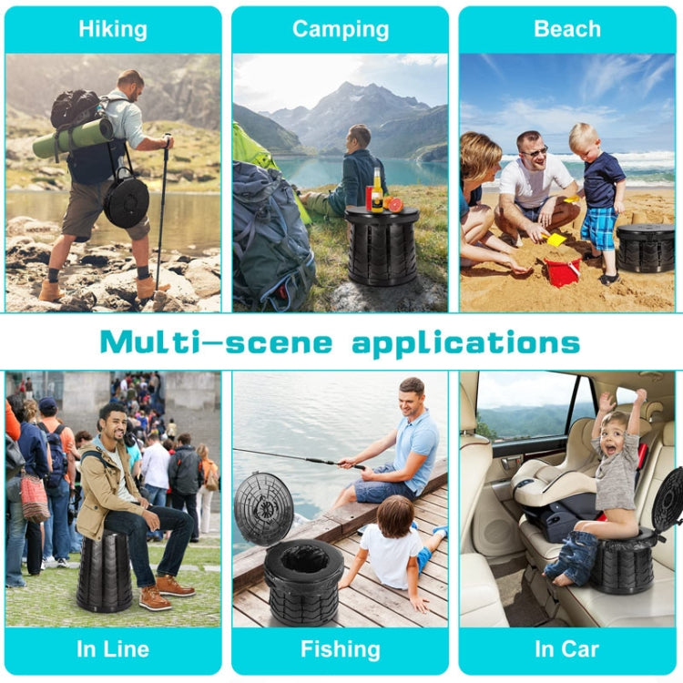 Car Outdoor Multifunctional Retractable Thickened Folding Stool Portable Toilet