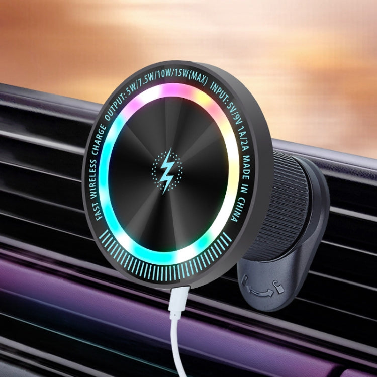 Magsafe 15W Magnetic Colorful Light Wireless Charging Mobile Phone Holder