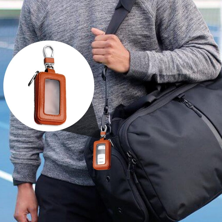 Car Remote Control Universal Visible Zipper Key Case