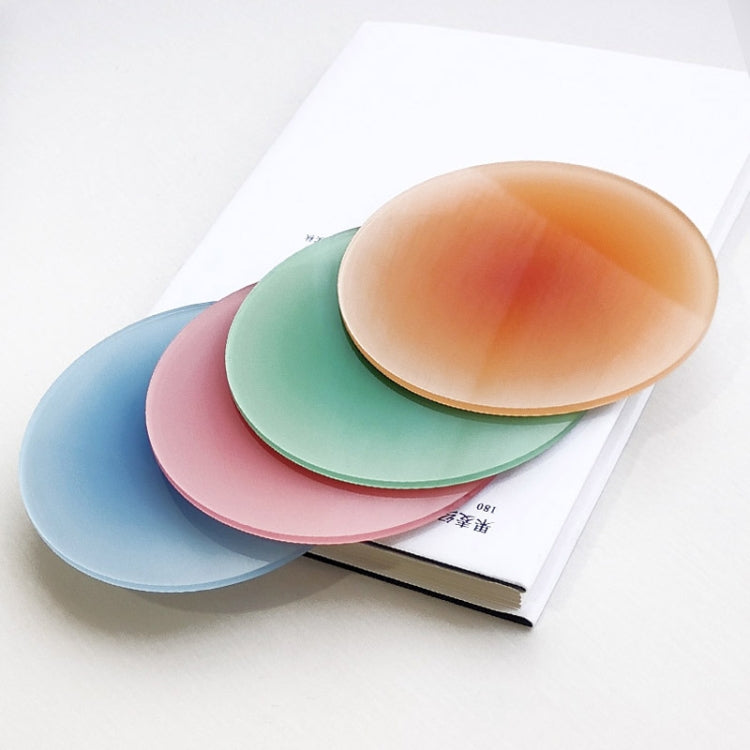9.5cm Colorful Gradient Acrylic Coaster Thickened Heat Resistant Translucent Sunset Cup Pad