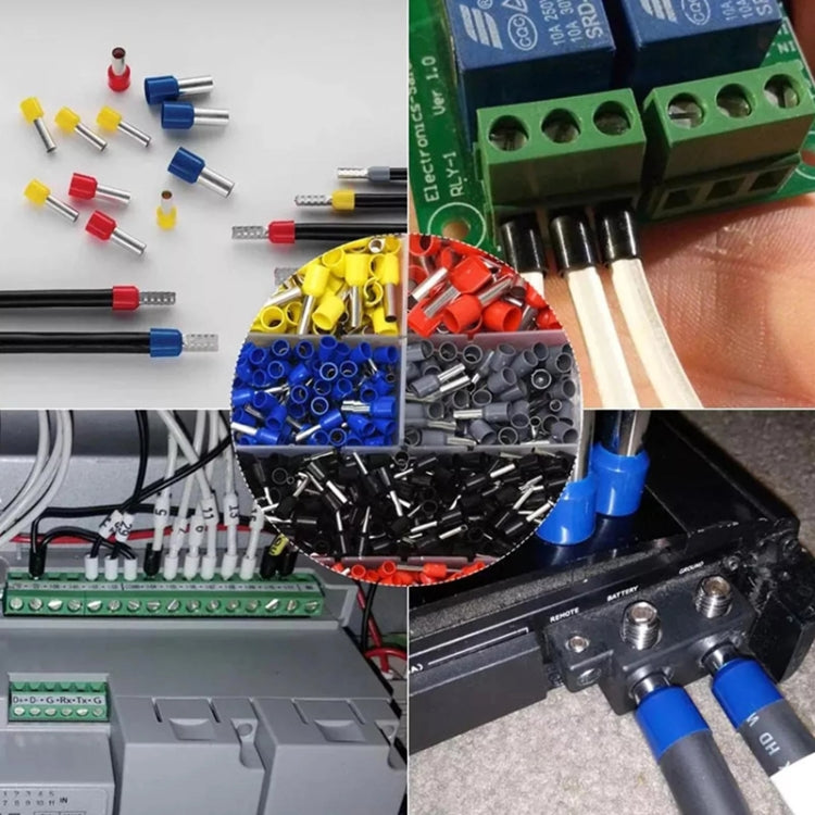 Tube-Type Cold-Pressed Terminal Block Crimping Pliers Plastic Box Set