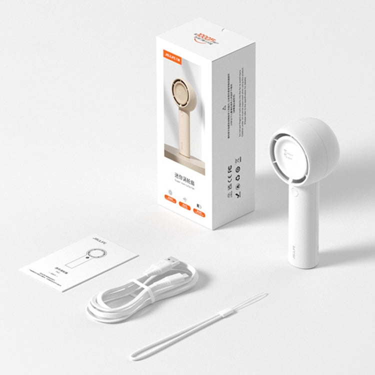 JisuLife FA42 Handheld Portable Small Rechargeable Turbo Fan, White 2000mAh, White 4500mAh