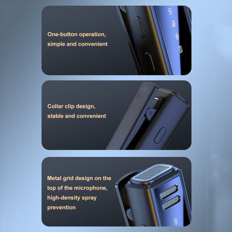 J88 Mini Intelligent Noise Reduction Wireless Collar Microphone