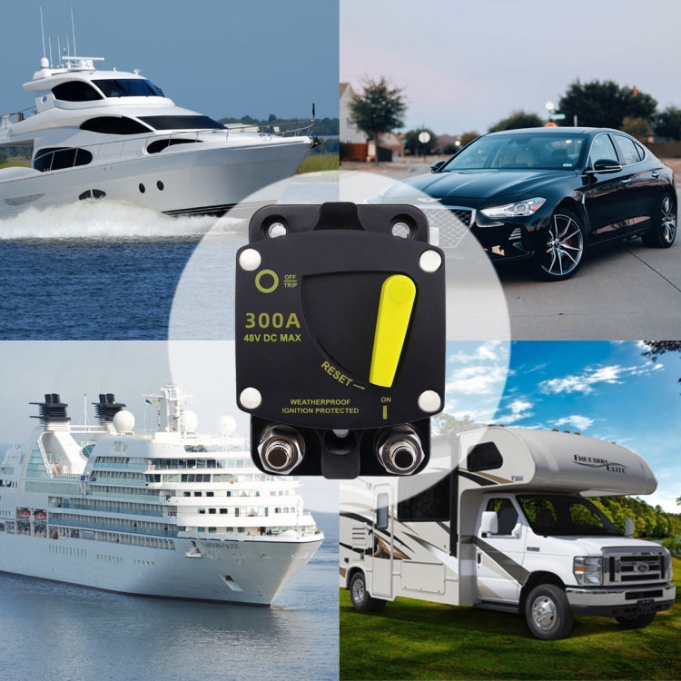 RV Yacht Manual Reset Ignition Protection Fuse Switch With Terminal Accessories