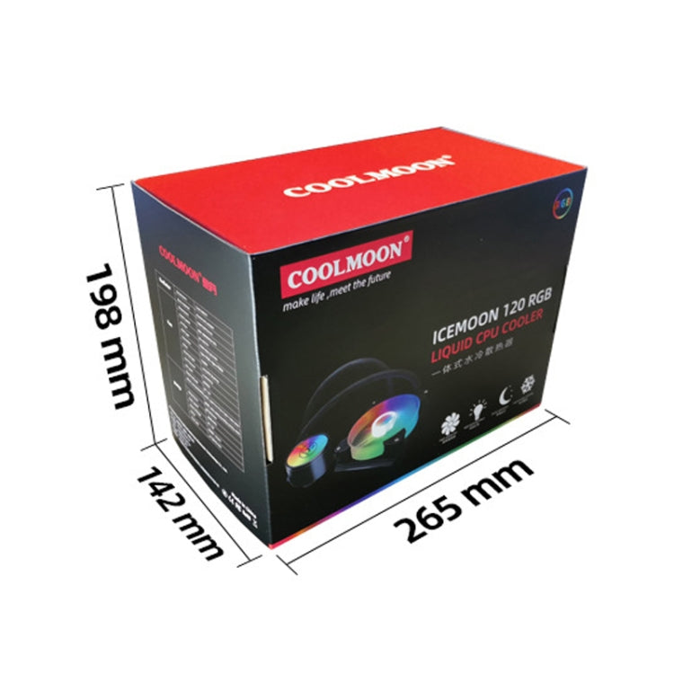 COOLMOON RGB120 5V ARGB Integrated Single Row Multi-Platform CPU Cooler