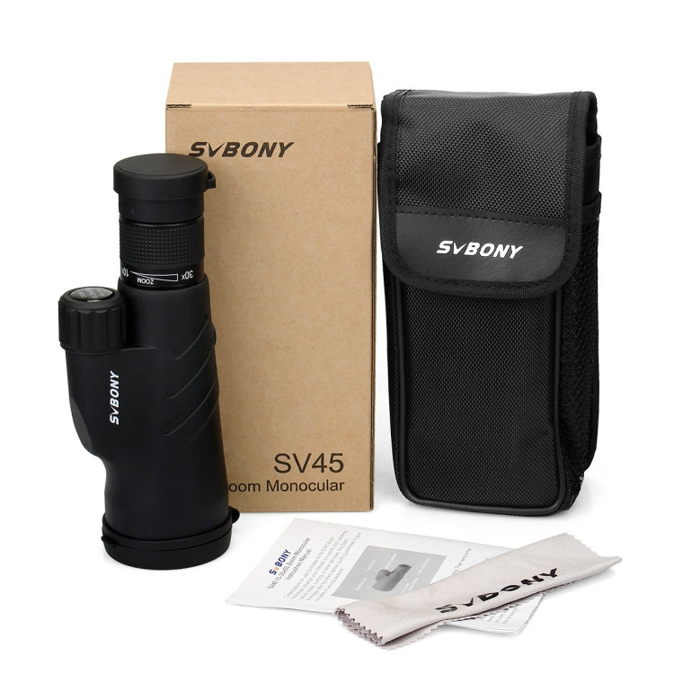 SVBONY SV45 10-30x50 Large Caliber High Definition Waterproof Continuous Zoom Monoculars